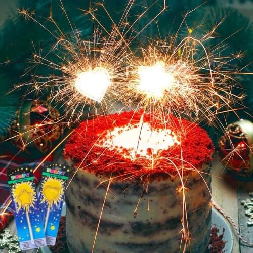 Romantic Star Love Shaped Wedding Birthday Party Candle Cake Topper Decoration