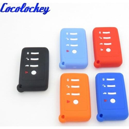 Cocolockey Silicone Car Key Cover Smart Key Case for Subaru Forester Impreza Legacy XV Fob Car Styling 4Buttons 2pcs/lots