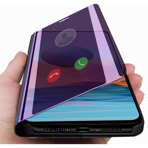 For redmi note10 pro case Smart mirror flip cases for xiaomi redmi note 10 pro 10pro redmy not10 magnetic stand cover coque