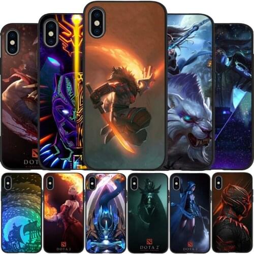 Dota2 black Silicone Phone Case For iPhone 12 XR XS Max 5 5S SE 2020 6 6S 7 8 PLUS X 11Pro Max 11 Cover