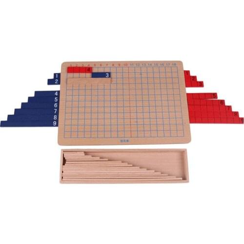 Wooden Montessori Materials Addition Subtraction Strip Board Preschool Educational Learning Toys Juguetes Brinquedos MF3064H