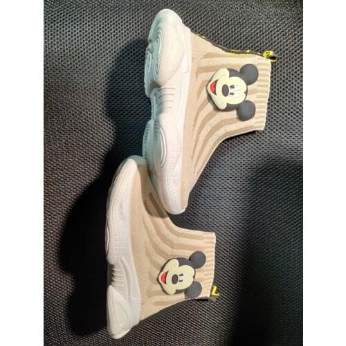 Disney Mickey Childrens Socks Shoes 2021 Spring/Summer New Boys Girls Breathable Flying Woven Sports Net Shoes Casual Shoes
