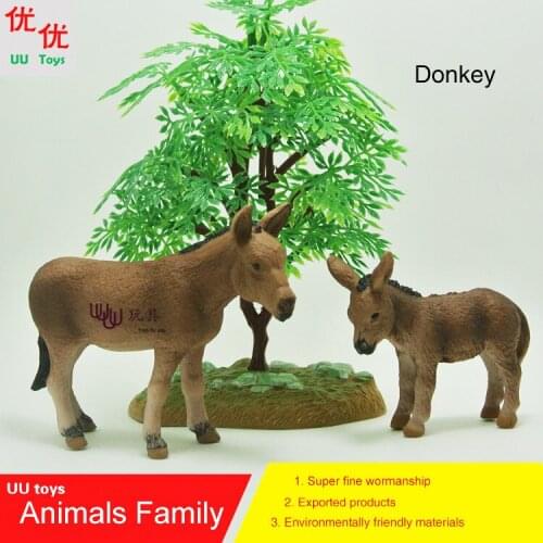 Hot toys: Donkey (Moke, Neddy) family pack Simulation model Animals kids toys children Action Figures Action Figures