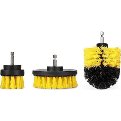 JOYLIVE 3-piece Electric Scrubbing Brush Bath Shower Cleaning Brush Tile Electric Cleaning Brush 2inch / 3.5inch / 4inch