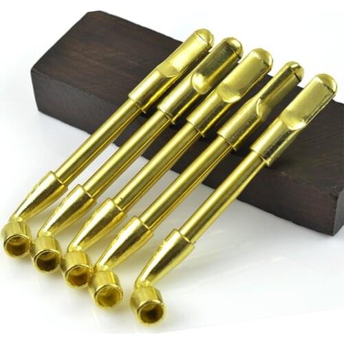 Classic Brass Smok Metal Pipes Portable Creative Smoking Pipe Herb Tobacco Pipe Grinder Smoke Mouthpiece Cigarette holder