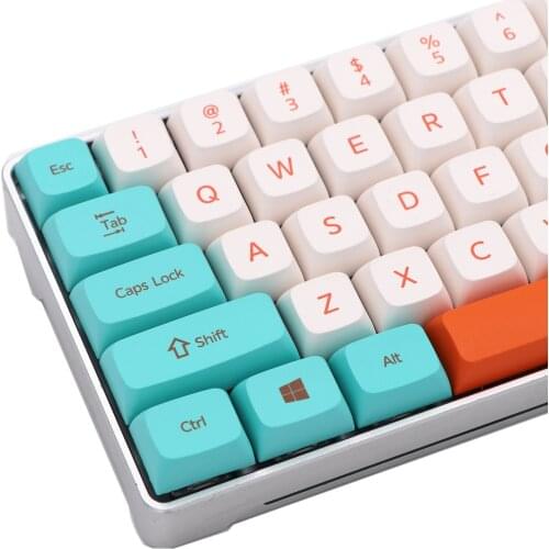 Happy Planet Keycaps PBT DYE-SUB Colorful GKA XDA-Like Height 132 Keys Caps for for GH60 64 68 84 87 104 108 Mechanical Keyboard