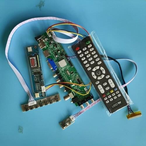 Kit For QD15TL08 Rev.01/QD15TL08 Rev.02 30pin controller board HDMI USB LVDS 2 CCFL screen Panel digital DVB-C TV 1280X800 15"