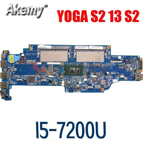 Laptop motherboard For LENOVO YOGA S2 13 S2 Core SR2ZU I5-7200U Mainboard DA0PS9MB8E0 01YT021 01HW974 DDR4