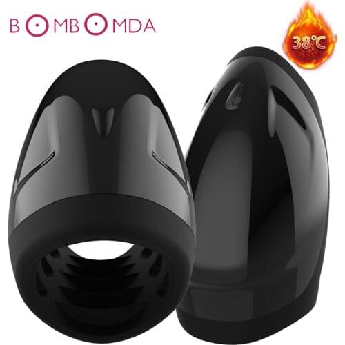 Male Masturbators Heated Cup Penis Stimulation Vibrating Heat Erotic Toys Adult Artificial Vagina Cup Vibrator Sex Toys For Men
