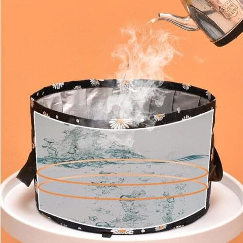 Portable Bath Bag Wash Basin Water Bucket Foldable Foot Tub Large Capacity Bathing Feet Massage Washing Tub For Outdoor Travel