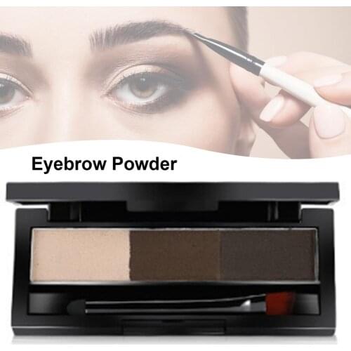 Eyebrow Powder 3-color Waterproof Eyebrow Make-up Long-lasting Sweat-resistant Formula Natural and Soft Color