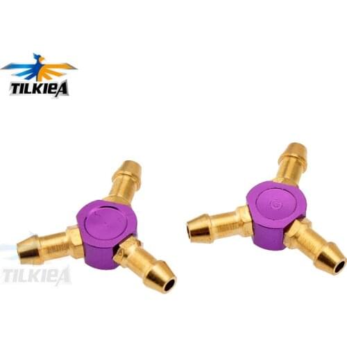 Rc Boat 3-Way Water cooling Nozzles 4mm Water cooling faucet Water Nipples Fuel Nozzles For Methanol Gasoline Boat