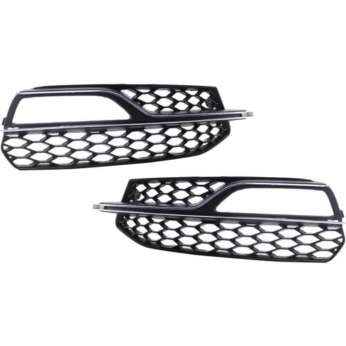 2 Pieces Front Fog Light Grilles fits for Audi A3 S-Line 14-16, Easy Install