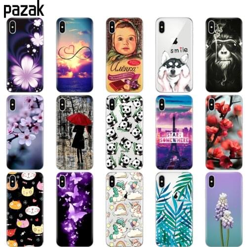 Silicone Cover Phone Case For iphone X XS XR Case for iphone xs max coque etui bumper back phone cover protective painting clear
