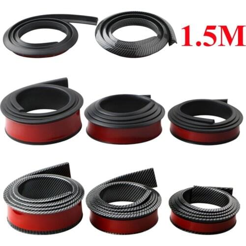 150cm Universal Car Splash Guard Fender Flare Extension Wheel Eyebrow Moulding Trim Wheel Arch Strip Soft Rubber Anti-Collision