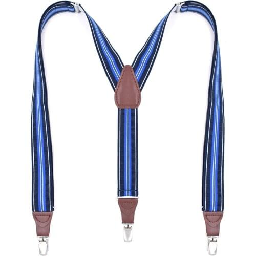 Vintage Shirt Suspenders Braces with Metal Clips for Women Men Adjustable Elastic Shirt Strap Belt Bretelles Pour Homme Tirantes