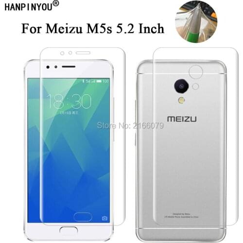 For Meizu M5s 5.2" Soft TPU Front Back Full Cover Screen Protector Transparent Protective Film + Clean Tools