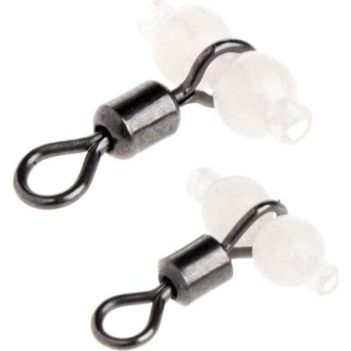 20Pcs Luminous Fishing Tackle Connectors 3-Way Rolling Swivels Accessories