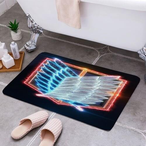 3d Attack on Titan Emblem modeling Anti-slip Doormat Vacuuming Water Absorbing Kitchen Bedroon Bath Floor Mats Home Decora