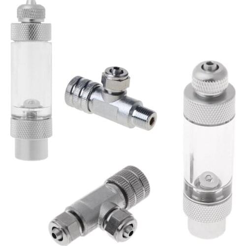 Aquarium CO2 Regulator Needle Valve Adjustment Kit Bubble Valves Counter Mini CO2 Single/Double Head System for Fish Tank