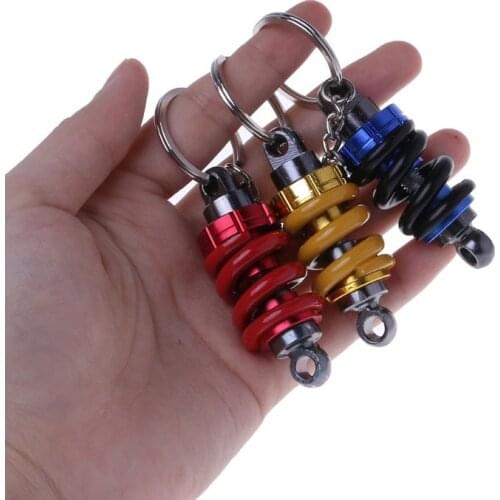 Car Motorcycle Keychain Motor Modified Shock Absorber Key Ring Car Decoration Key Chain Auto Motorbike Keyring Accessories