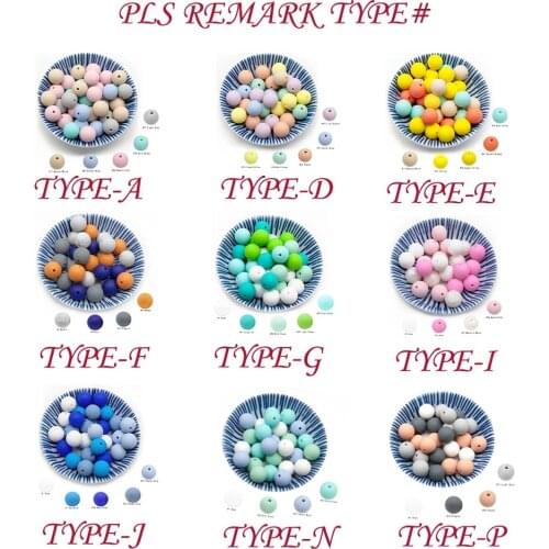 Cute-idea 9/12mm 50pcs/LOT Food Grade Silicone Beads Baby Teething Products DIY Chews Pacifier Chain Baby Teethers Toy