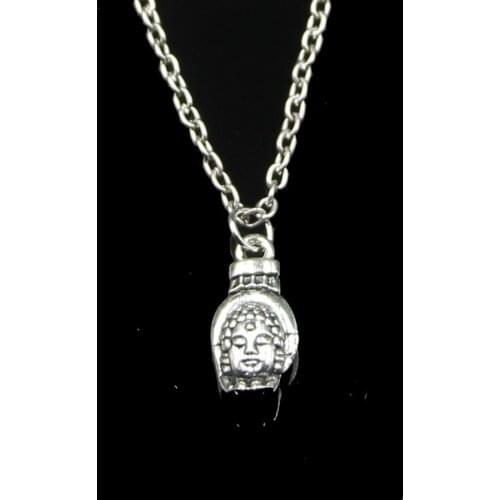 Fashion 18*8mm Buddhism Buddha Palm Pendant Necklace Link Chain For Female Choker Necklace Creative Jewelry party Gift
