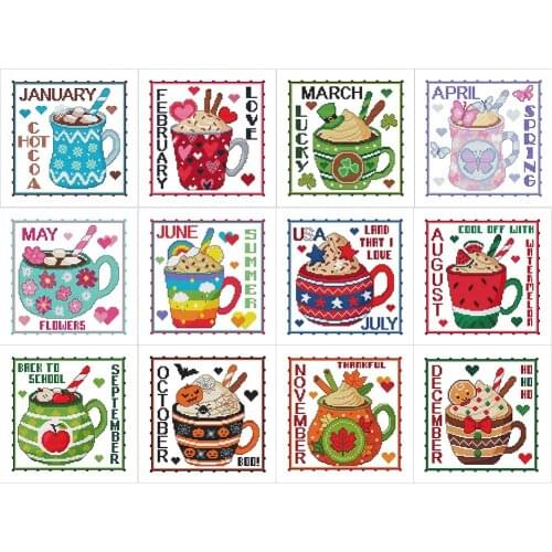 Dessert Cup Series DIY 5D Diamond Painting Full Round Drill Diamond Painting Craft Home Decoration Gift Diamond Painting 40x40cm