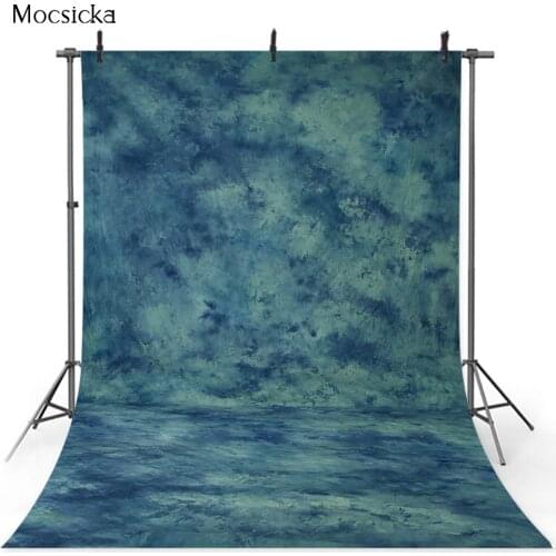 Grungy Blue Abstract Texture Portrait Backdrop for Photography Studio Children Kids Portrait Photo Background Photocall Props