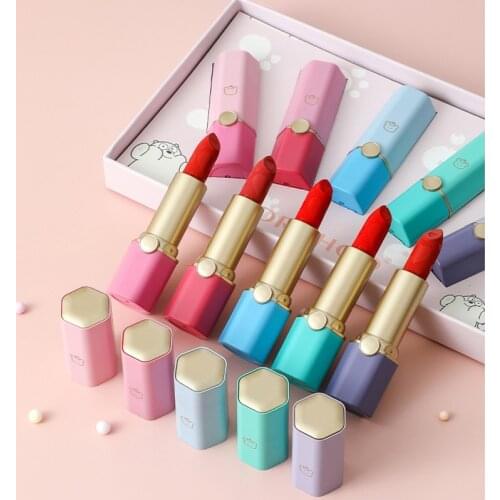 5 Colors Lipstick Silky Matte Lightweight Non-fading Non-stick Rich Color Long Lasting Lip Gloss Belleza Labiales Maquillaje