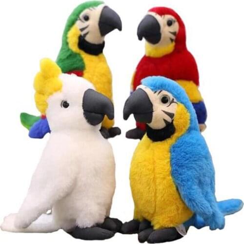 Simulation parrot doll bird children plush toy cute bird kids stuffed toy birthday gift