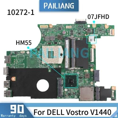PAILIANG Laptop motherboard For DELL Vostro V1440 Mainboard 07JFHD 10272-1 HM57 DDR3 tesed