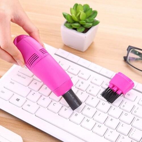 USB Mini Computer Keyboard Vacuum Cleaner Dust Cleaning Kit Handheld Keyboard Brush Device For PC Laptop Portable A1