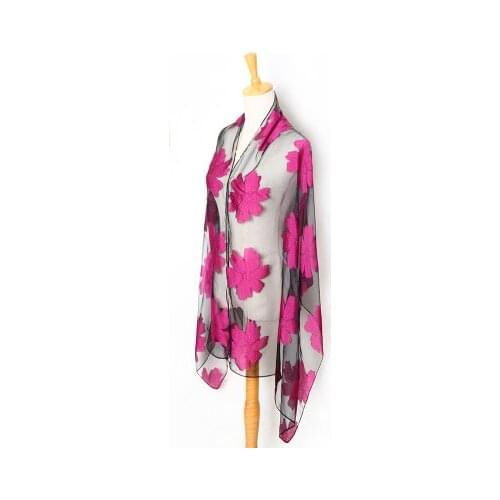 180*72cm New Summer Print woman Scarf Oversized CLeaves hiffon Scarf Women Pareo Beach Cover Up Wrap Sarong Sunscreen Long Cape