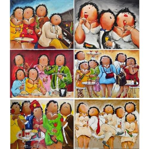 Full square/round drill 5d diy cartoon diamond painting fat ladies mozaik embroidery sale cross stitch home decoration FG1602