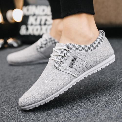 Casual Shoes 2021 Autumn Canvas Breathable Driving Shoes Male Soft Comfortable Mens Flats Shoes Non-slip Lazy Fisherman Loafers