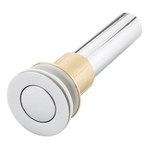 Luxury Brush Gold Brass Bathroom Sink Drainer Circular Pop-Up Antifouling And Corrosion Resistance Wash Basin Drainer