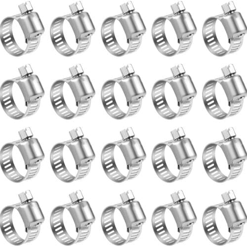 10pcs Stainless Steel Adjustable Drive Hose Clamp Fuel Line Worm Size Clip Hoop Hose Clamp Hot Sale