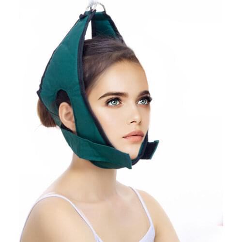 Cervical Traction Green Canvas Cervical Traction Belt Sling Tractor Stretch Chair Thickening Hood Neck Care Tool Home Medical
