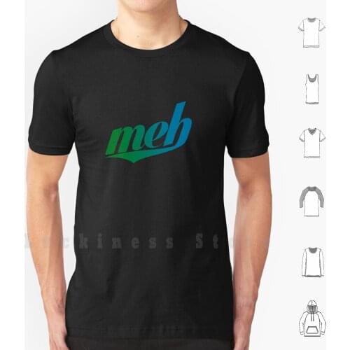 Meh-Swoosh Style-Green / Blue T Shirt 6xl Cotton Cool Tee Funny Cool Retro Vector Mighty Classic Vintage Animal Band Basketball