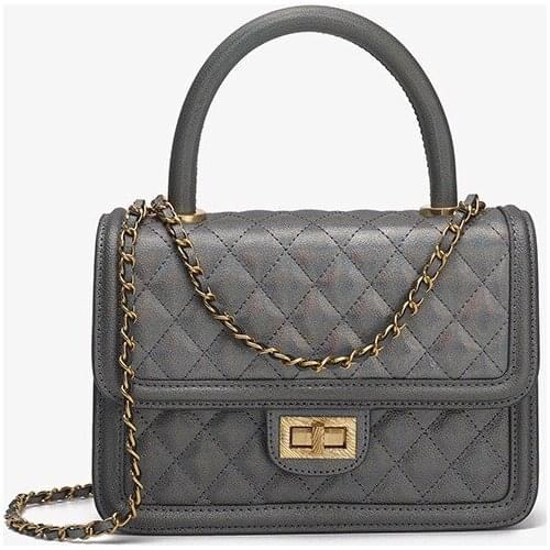 Genuine Leather Handbags 2021 New Fashion All-match Hit Color Ladies One Shoulder Messenger Rhombus Chain Small Square Bag Cc Gg