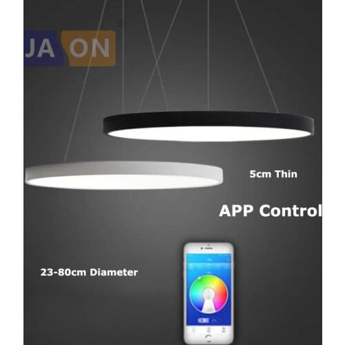 LED Modern Acryl Iron Round 5cm Thin APP Control LED Lamp LED Light.Pendant Lights.Pendant Lamp.Pendant light For Dinning Room