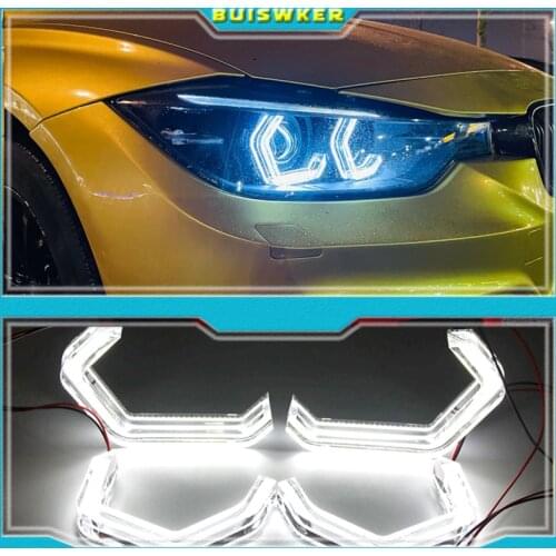 LED Angel Eyes Halo Rings Car Light Running Lamp DRL For BMW F10 F11 F12 F13 F30 F31 F32 F34 F18 F22 F80 F01 E60 E90 E81 E82 Z4