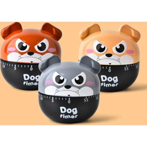 1Pcs Cooking Reminder Timers Mechanical Portable Cute Cartoon Animal Alarm Clock Countdown Kitchen Gadgets Home Decoration