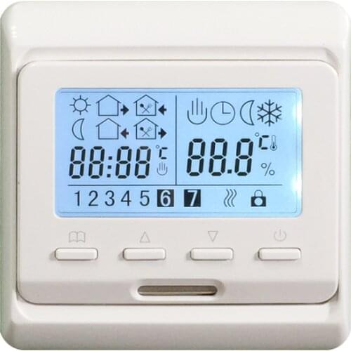 Smart Room Thermostat 220V LCD Programmable Electric Digital Floor Heating Room Air Thermostat Warm Floor Controller( 1PC)
