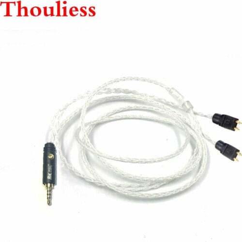 Thouliess HIFI 1.2m 3.5/2.5/4.4 Balanced 8core Silver Plated Headphone Upgrade Cable for MH-NH205 FitEar MH334 MH335DW togo334
