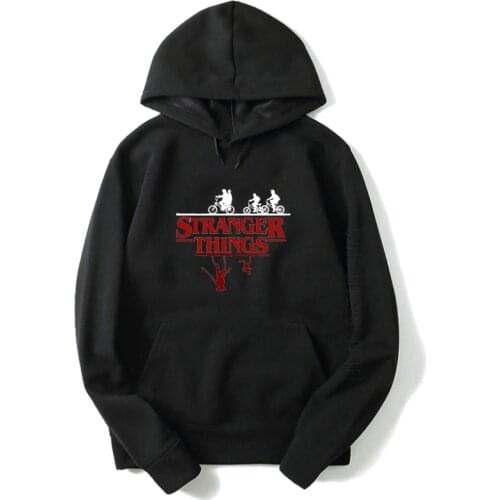 New Stranger Things Series 2D Printing Hoodies Black Strabfer Streetwear Sudadera Stranger Thing Mujer Men/Women Outwear