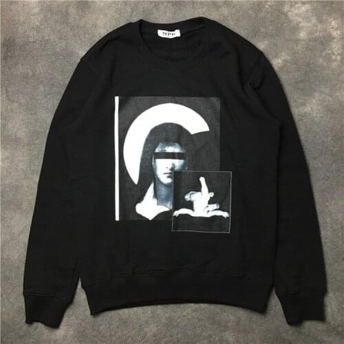 New Baolideng Men High Virgin Mary Halo Kids Hoodies Hoody hooded Sweatshirts velvet Cotton Drake Thicken Fleece #E47