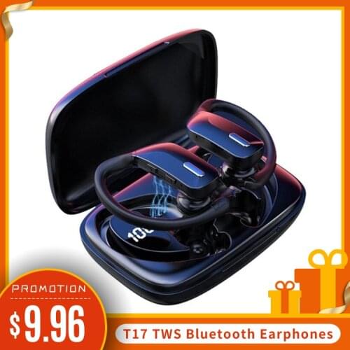 T17 TWS Bluetooth Earphones V5 Wireless in-Ear Headset with LED Power Display HiFi HD Call headphone music headset