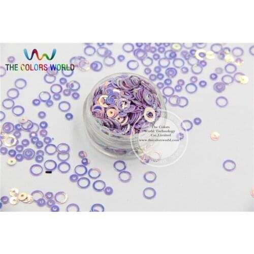 HY6-13 Amazing Glitter Sequins Ring Circle Dot shaped sequins for nail Art or DIY decoration